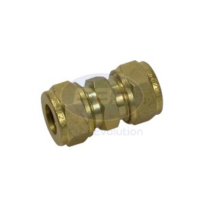 9MM X 9MM STRAIGHT CONN. COMPRESSION BRASS